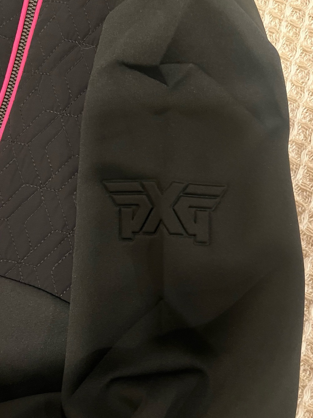 PXG Women's Black Zip Up with Pink Accent